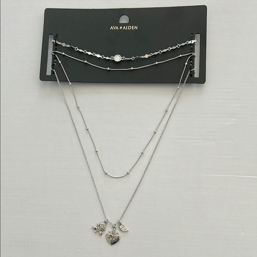AVA & AIDEN 3 Pieces Necklace Set NEW